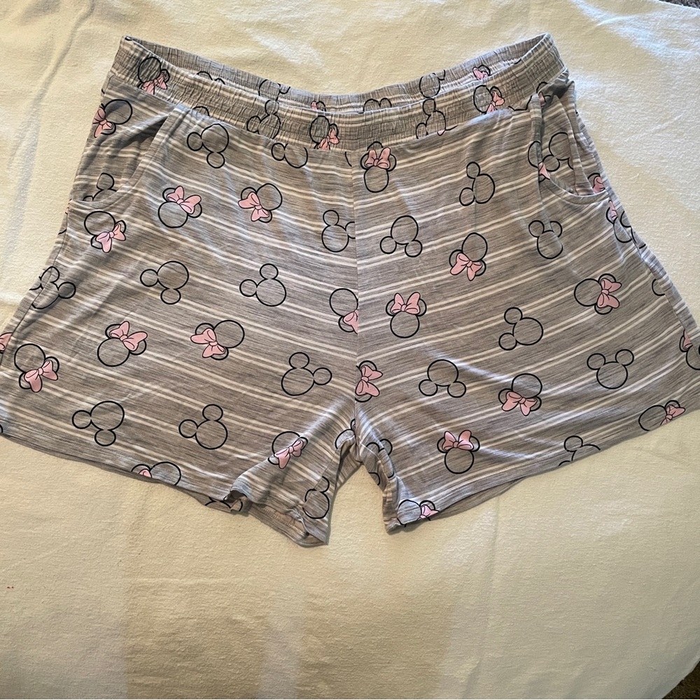 Disney Minnie and Mickey Mouse Pajama PJ Shorts Size XL